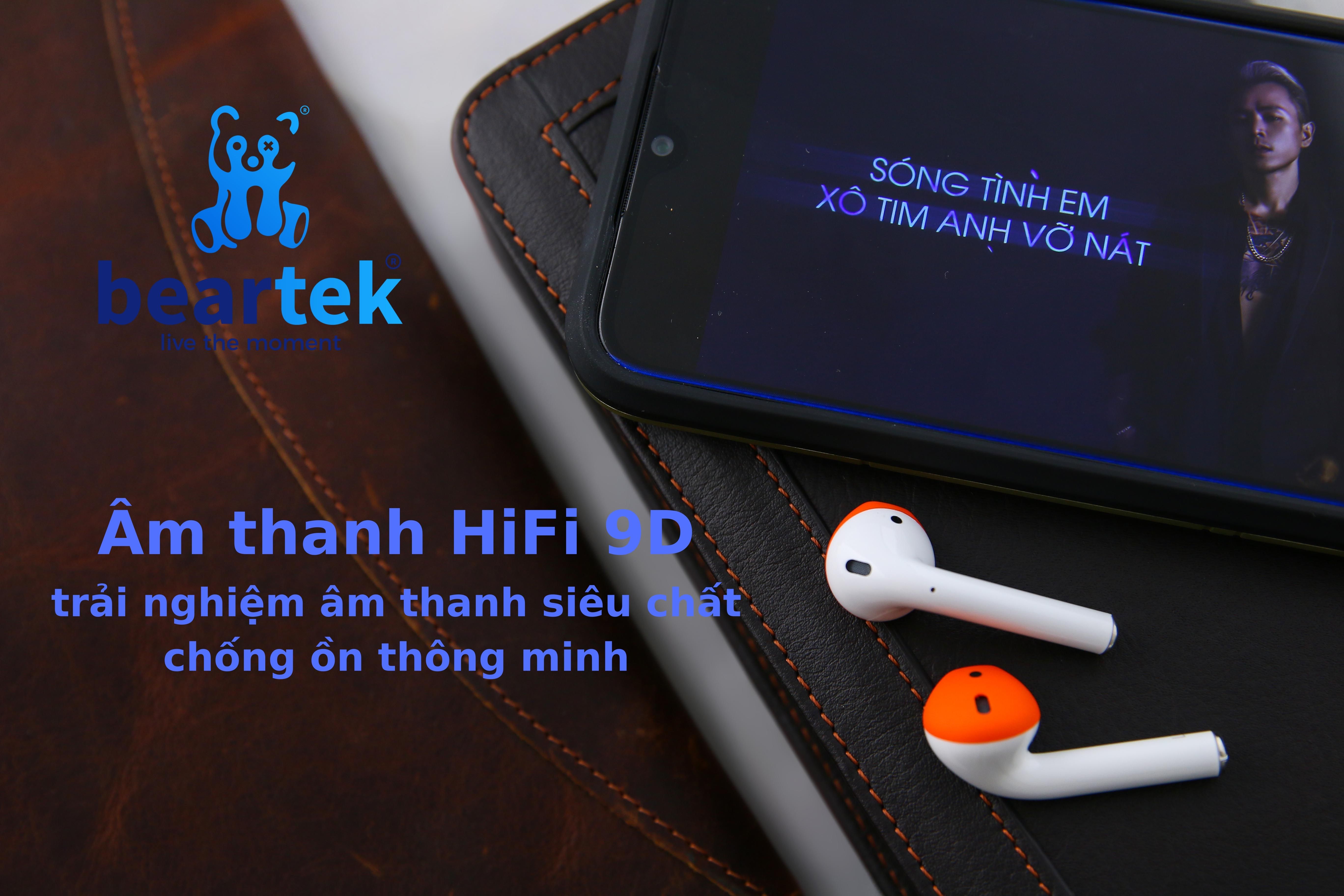 Tai nghe bluetooth không dây BEARTEK Bearbuds B66 True Wireless thiết kế trẻ trung, cá tính – Định vị - Cảm ứng – Thời gian sử dụng lên tới 4h -  Hàng nhập khẩu