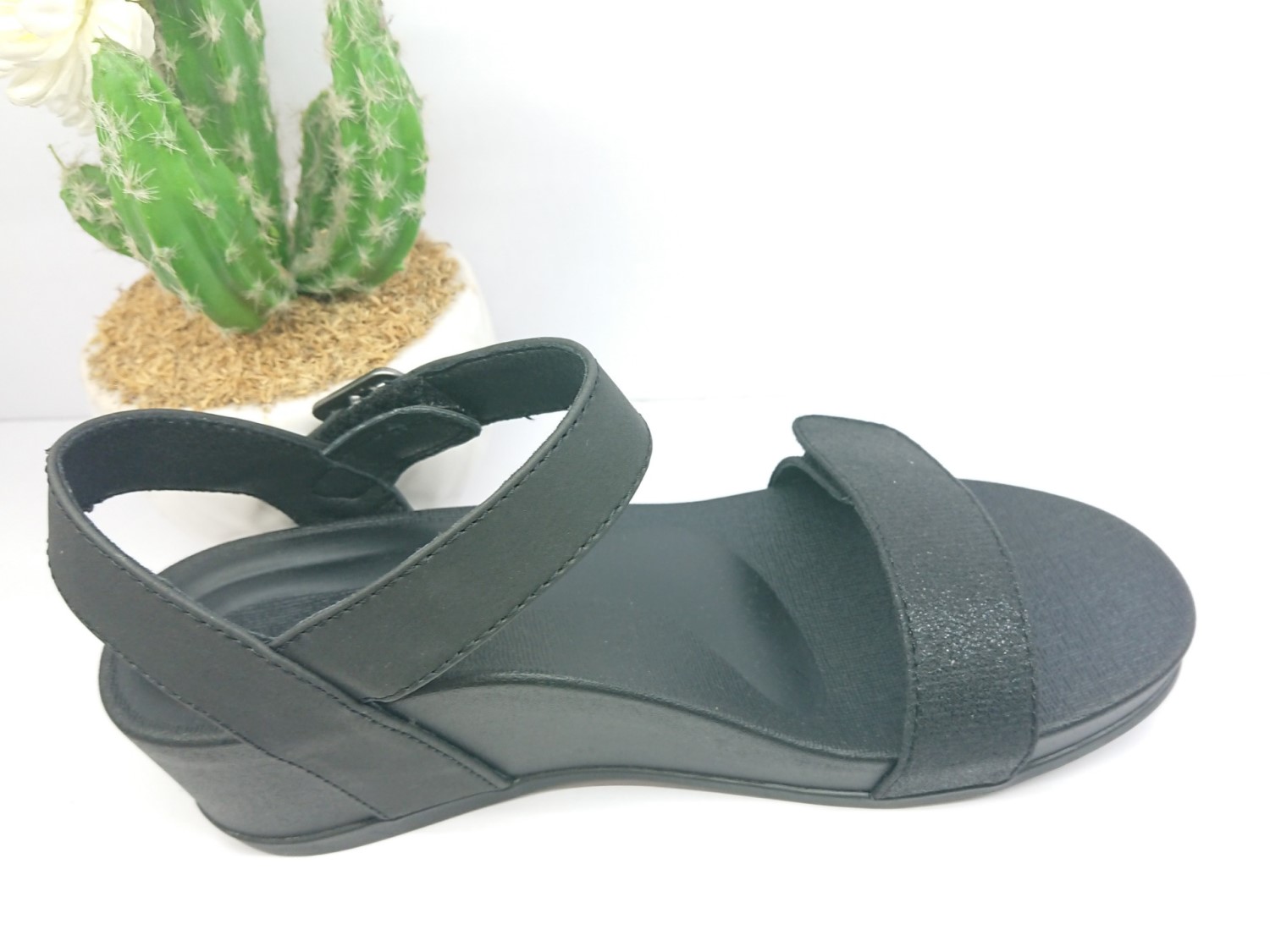 Sandal sức khỏe nữ Aetrex Violet Black - Sandal cao gót hỗ trợ nâng vòm giảm đau chân