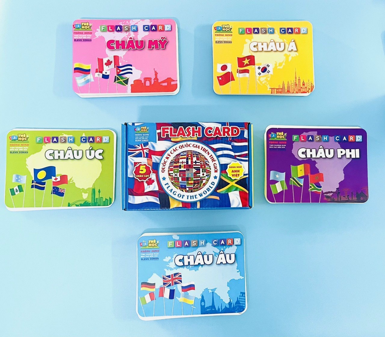 Bộ 175 Thẻ Flash Cards Quốc Kỳ/ Cờ Các Quốc Gia Trên Thế Giới