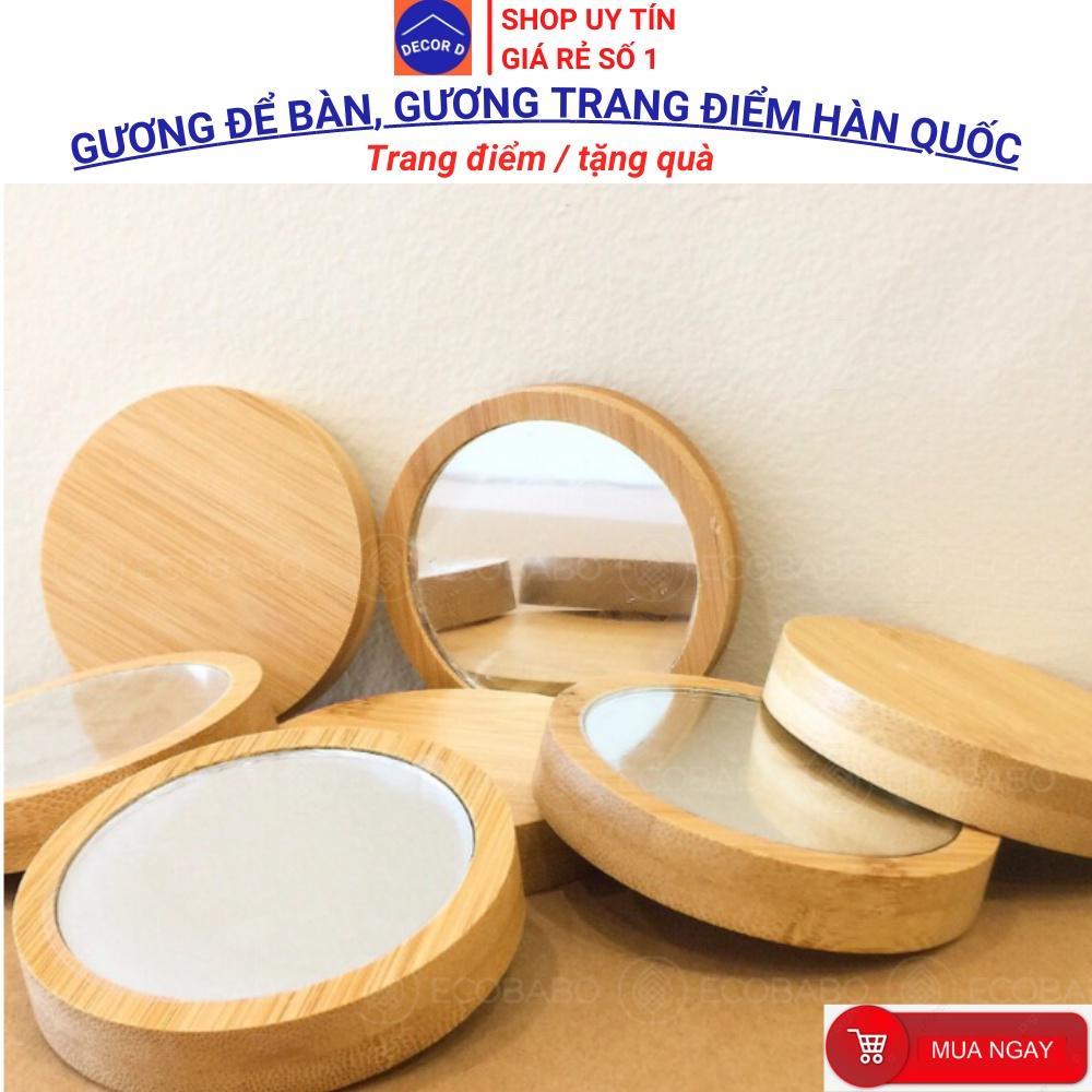 Gương gỗ Hàn Quốc, Gương để bàn trang điểm xoay gập linh động đa năng, cao cấp, sang trọng, tiện lợi