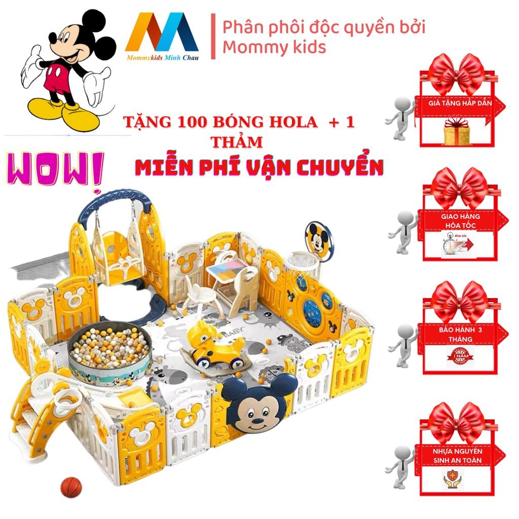 combo quây cũi MOMMYKID MINH CHÂU cầu trượt xích đu bóng rổ TẶNG THẢM 100 bónG, COMBO BÓNG RỔ