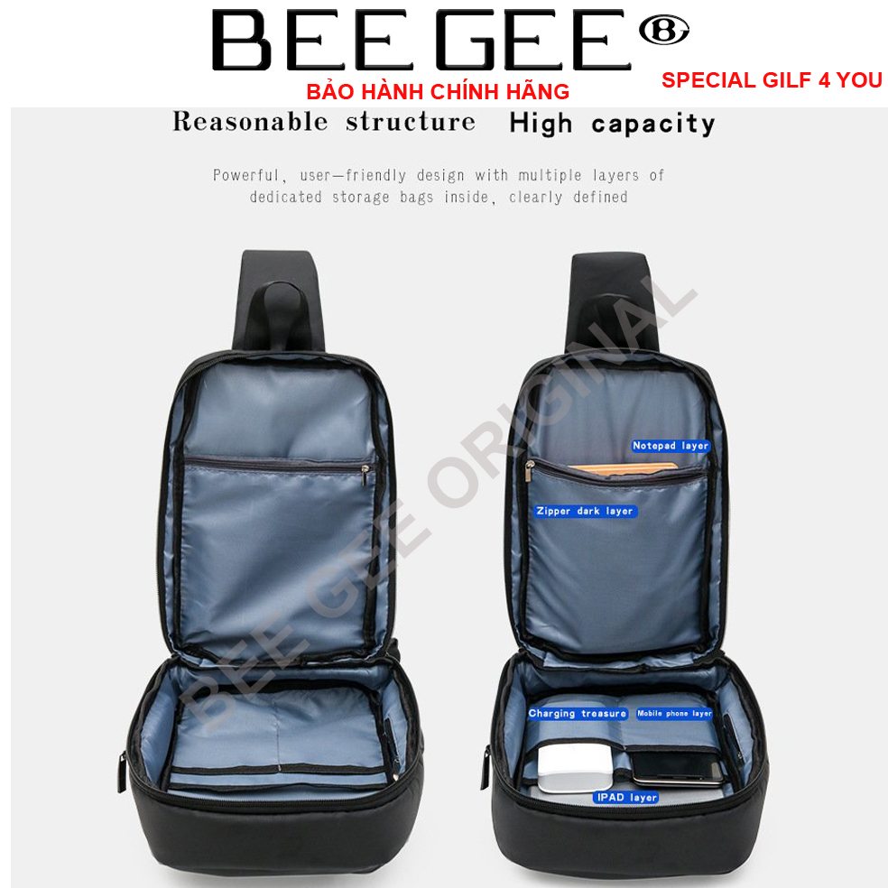 Túi đeo chéo nam cao cấp phong cách HÀN QUỐC BEE GEE DCN9015 (Tặng quà tặng ngẫu nhiên trong BEEGEE GILF COLLECTION)