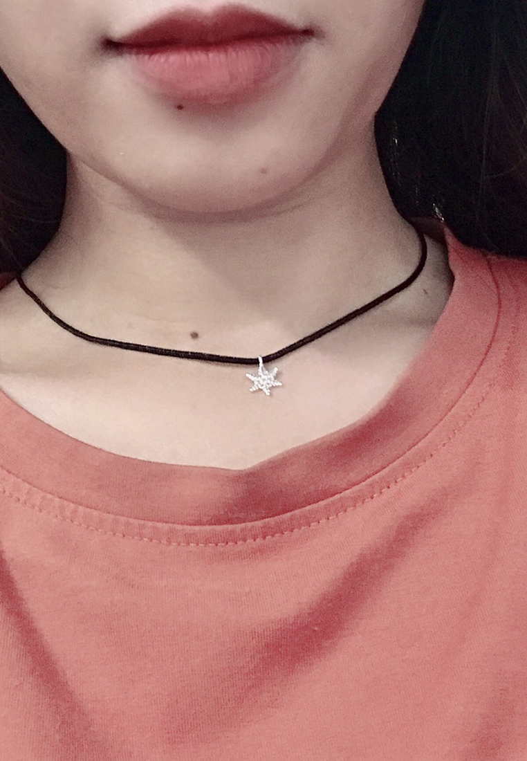 Dây chuyền mặt bạc hình hoa tuyết noel an lành - Ngọc Quý Gemstones