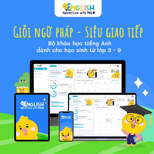 Toàn quốc Youschool HOCMAI - MILO: Chương trình ngữ pháp Tiếng Anh cho học sinh lớp 3 đến lớp 9