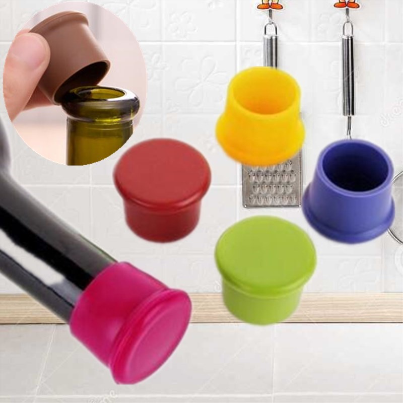 Nắp đậy chai rượu vang bằng silicone chuyên dụng tiện lợi cho quầy bar
