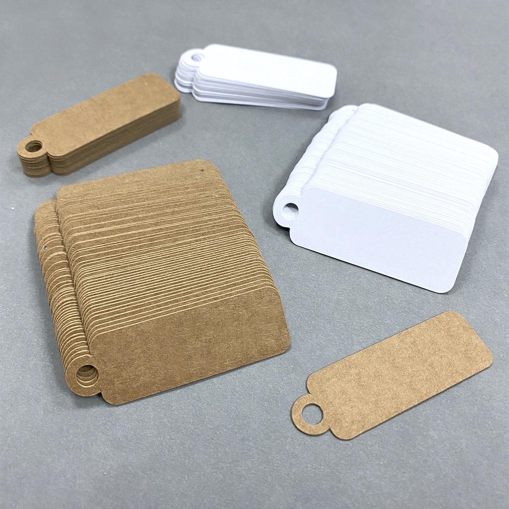 100pcs,Thẻ Tag Giấy Kraft / Trắng _Tag trang trí quà tặng