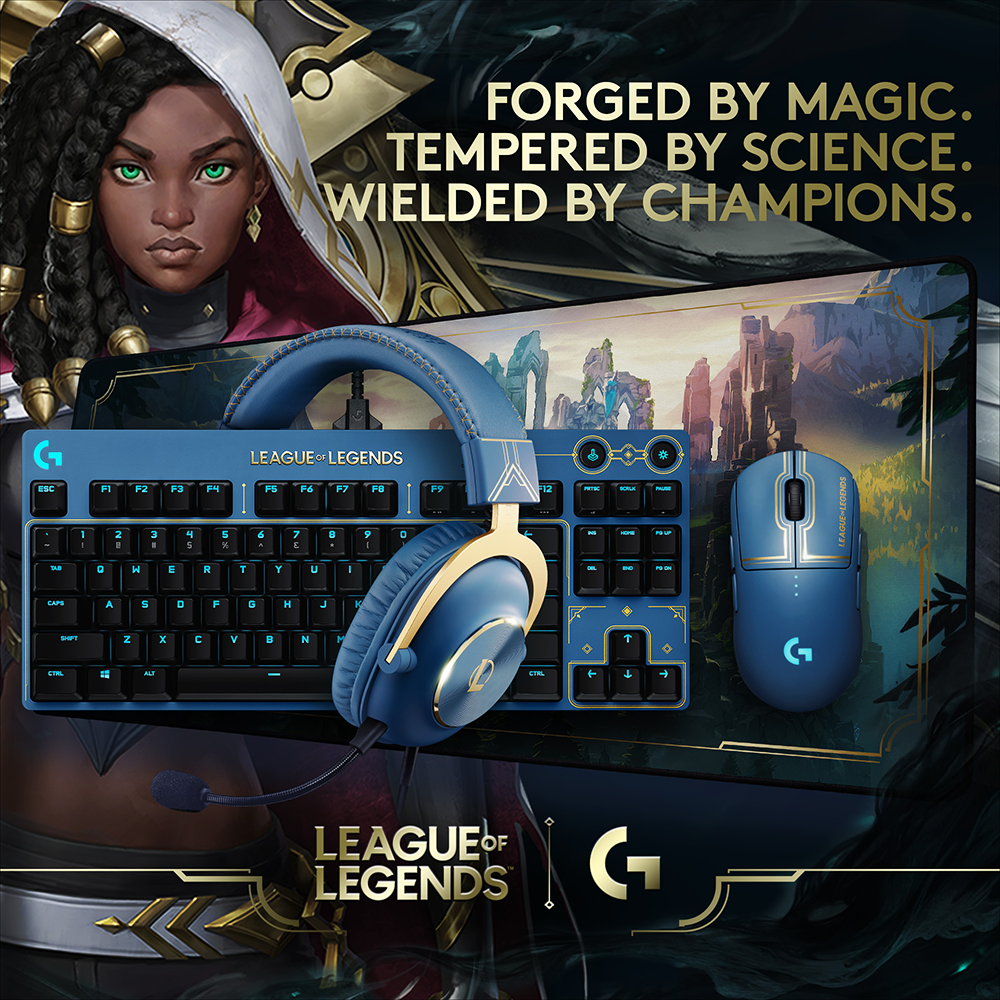 Chuột game không dây Logitech G Pro Wireless LOL League of Legends - Nhẹ, cảm biến Hero 25k, RGB, có nút lập trình -Hàng chính hãng