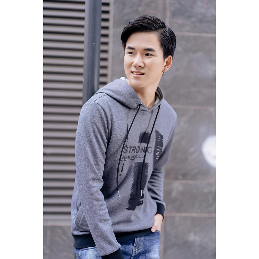 Áo Hoodie Nam Biman By Biluxury (4ANOT008GHT) Chất Nỉ Dày Có Mũ Kiểu Dáng Thể Thao Trẻ Trung Mềm Mịn Không Bông Xù