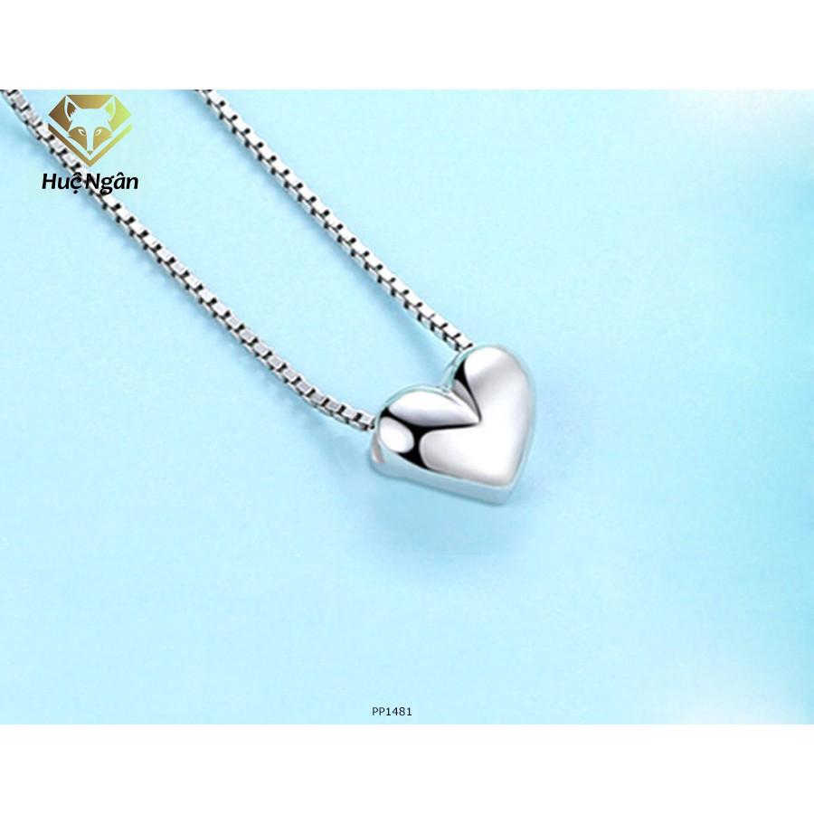 Dây chuyền bạc 925 Huệ Ngân - Tim phồng xinh xắn PP1481
