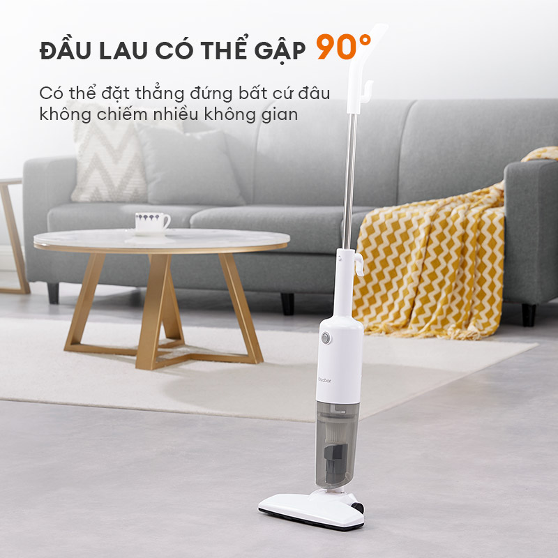 Máy hút bụi lực hút 14000Pa Gaabor VCW14M-WH01A màu trắng dòng YOUNG cho các bạn trẻ hiện đại  - Hàng chính hãng