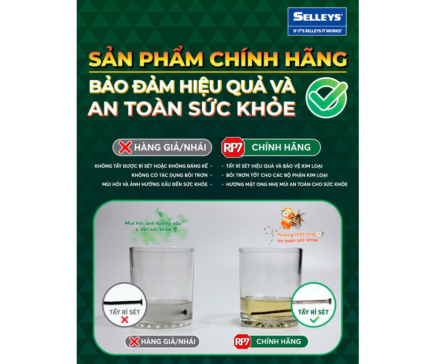 Chai Xịt Chống Rỉ Sét Và Bôi Trơn RP7-  SELLEYS -350G