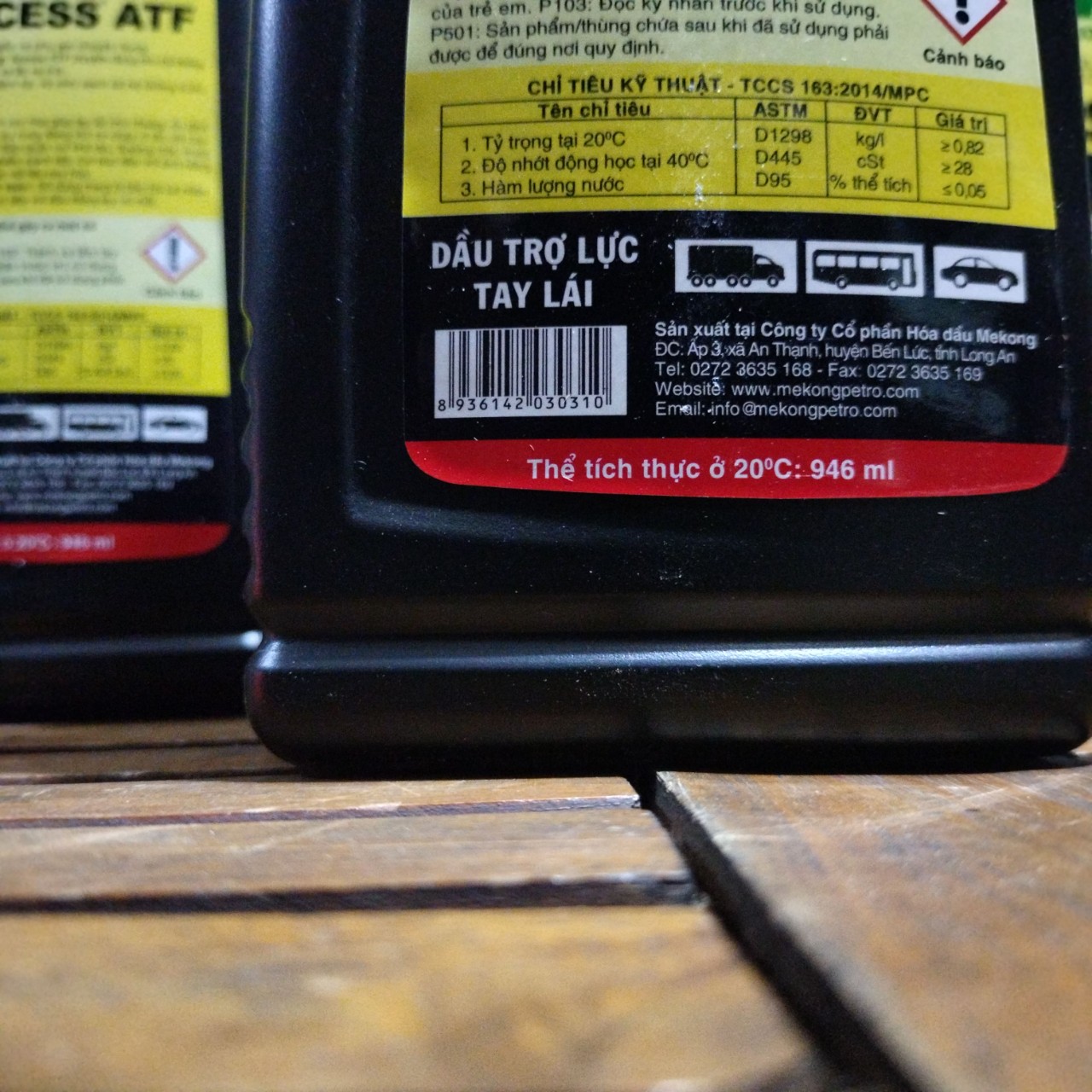 Dầu trợ lực tay lái ô tô, xe tải Access ATF. Loại chai 946ml. Hàng Việt Nam chất lượng cao