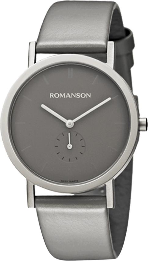 Đồng Hồ Nam Dây Da Romanson DL9782NMWGR (26 mm) - Xám