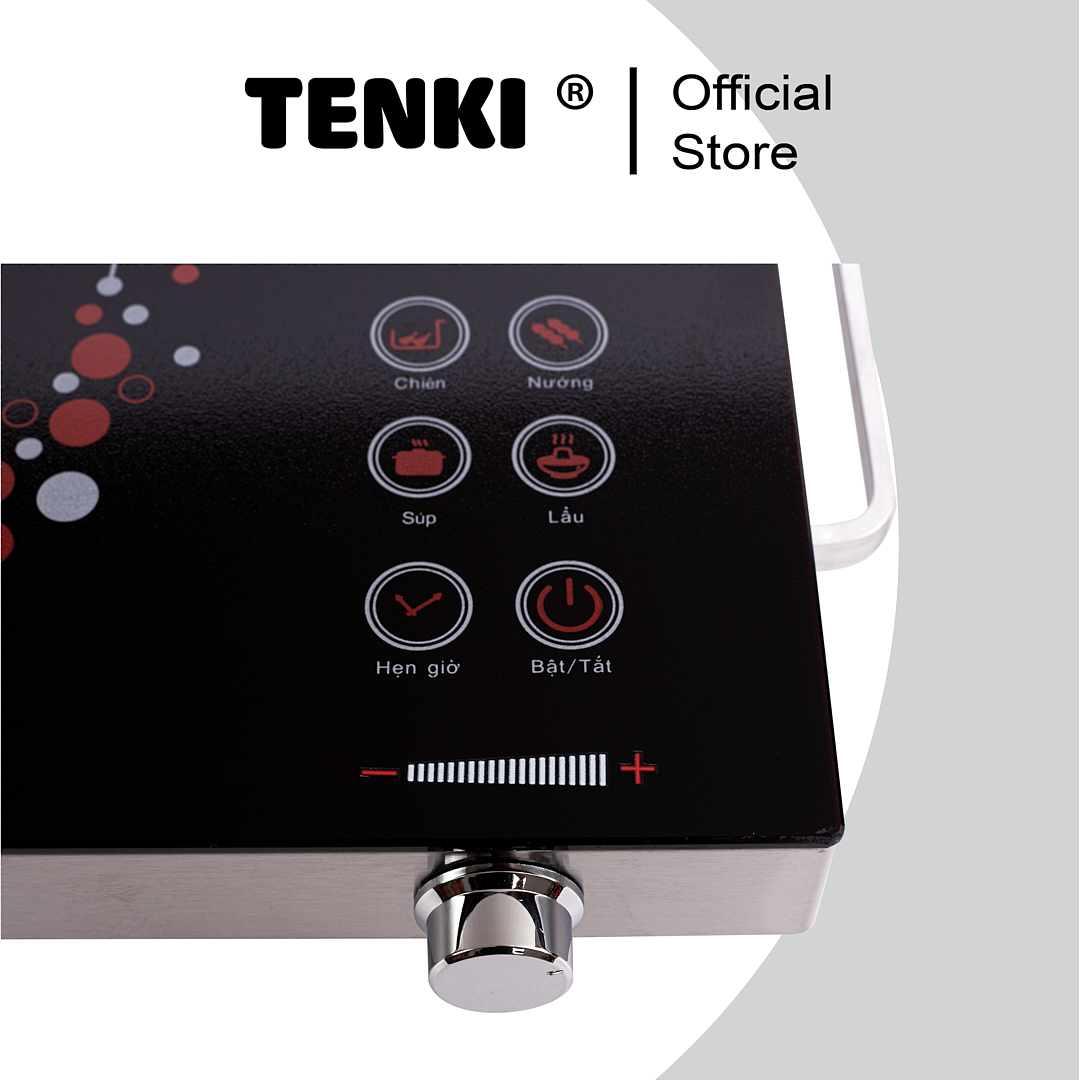 Bếp Hồng Ngoại Cảm Ứng TENKI TI8008 Sử Dụng Được Tất Cả Các Loại Nồi Mặt Kính Ceramic Siêu Bền - Hàng chính hãng