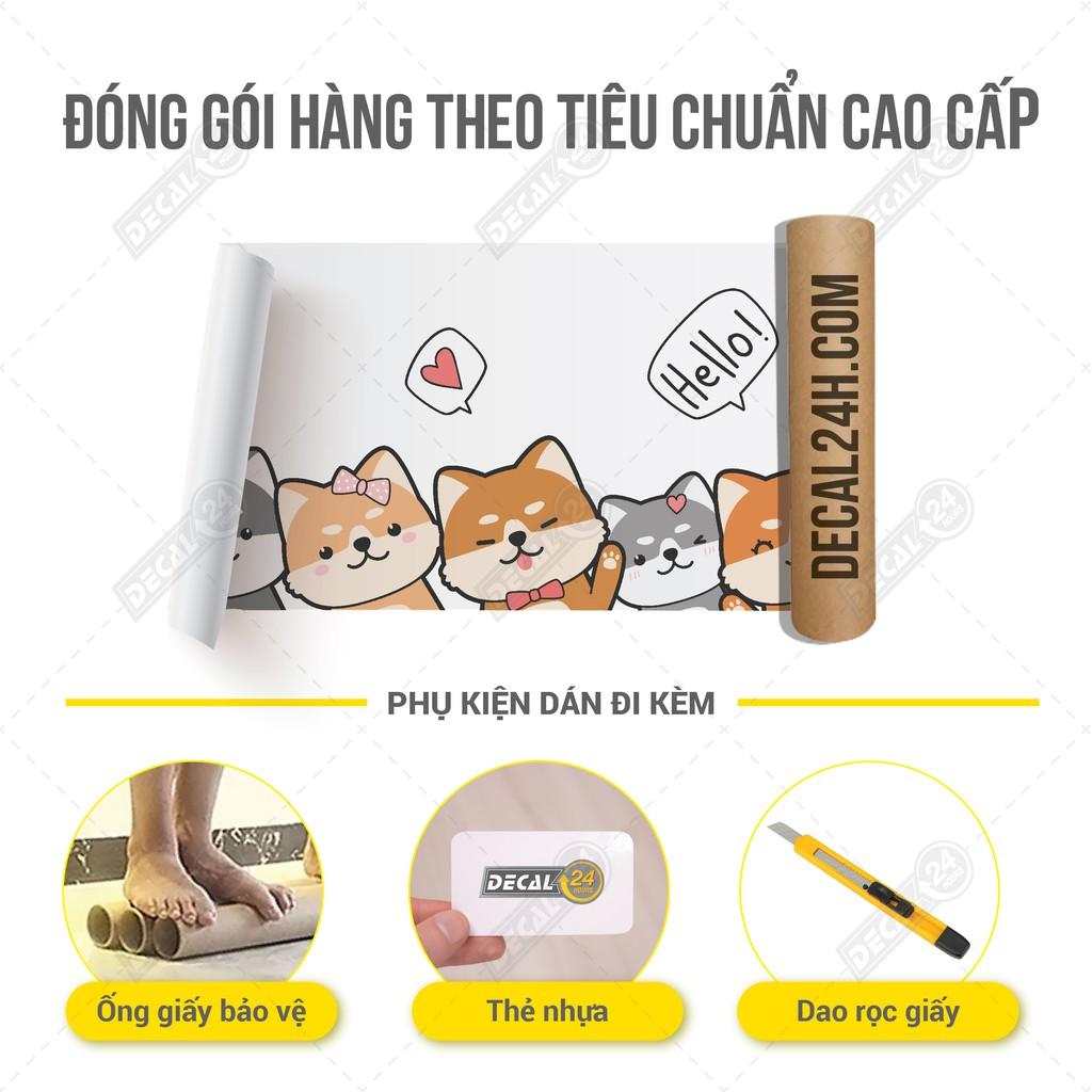 Decal chuyên dụng dán tủ lạnh - máy lạnh - máy giặt siêu đẹp Gia đình mèo Decal24h siêu bền đủ kích thước - DTL-025