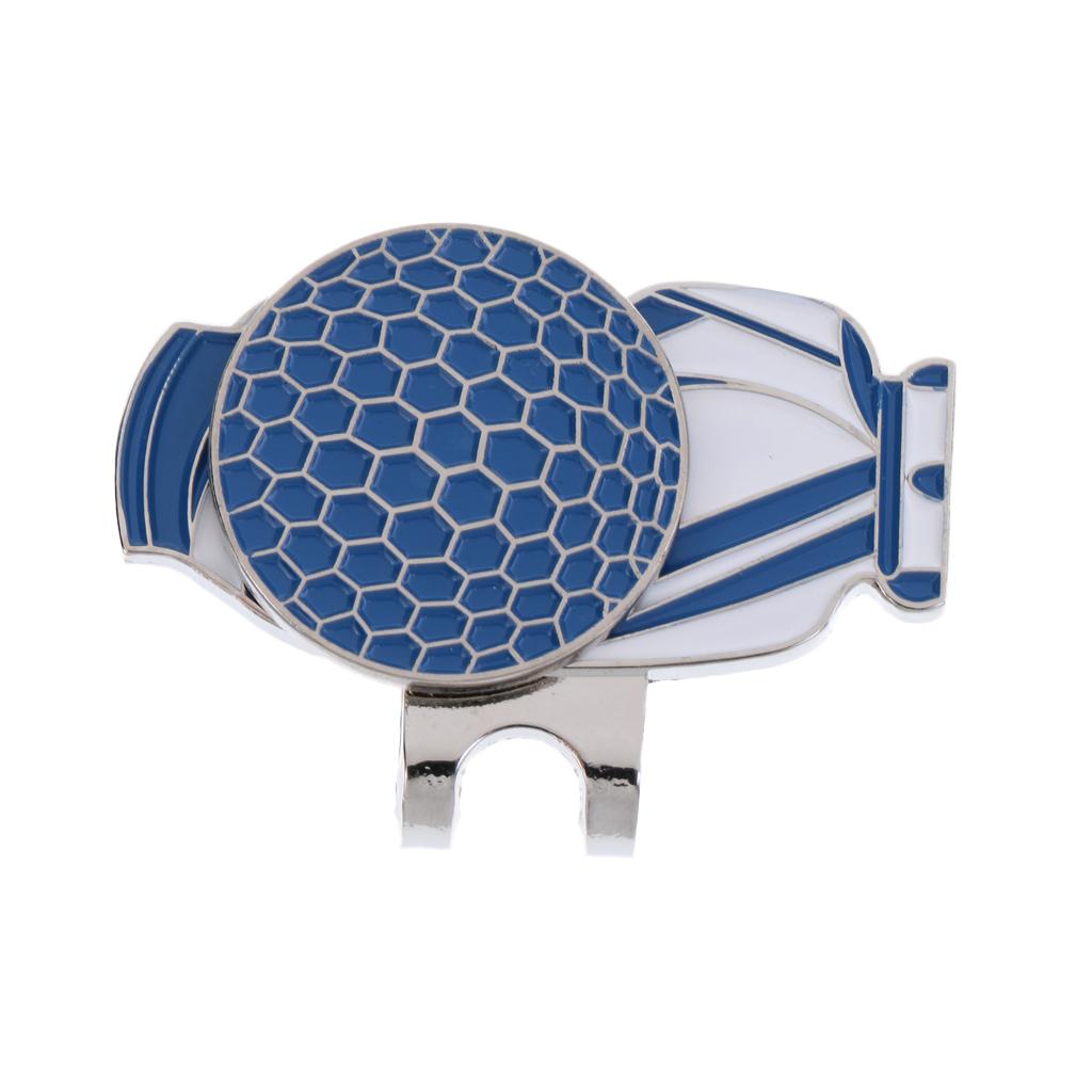 Alloy Golf Magnetic Ball Marker with Hat Clip Golf Accessories, Blue