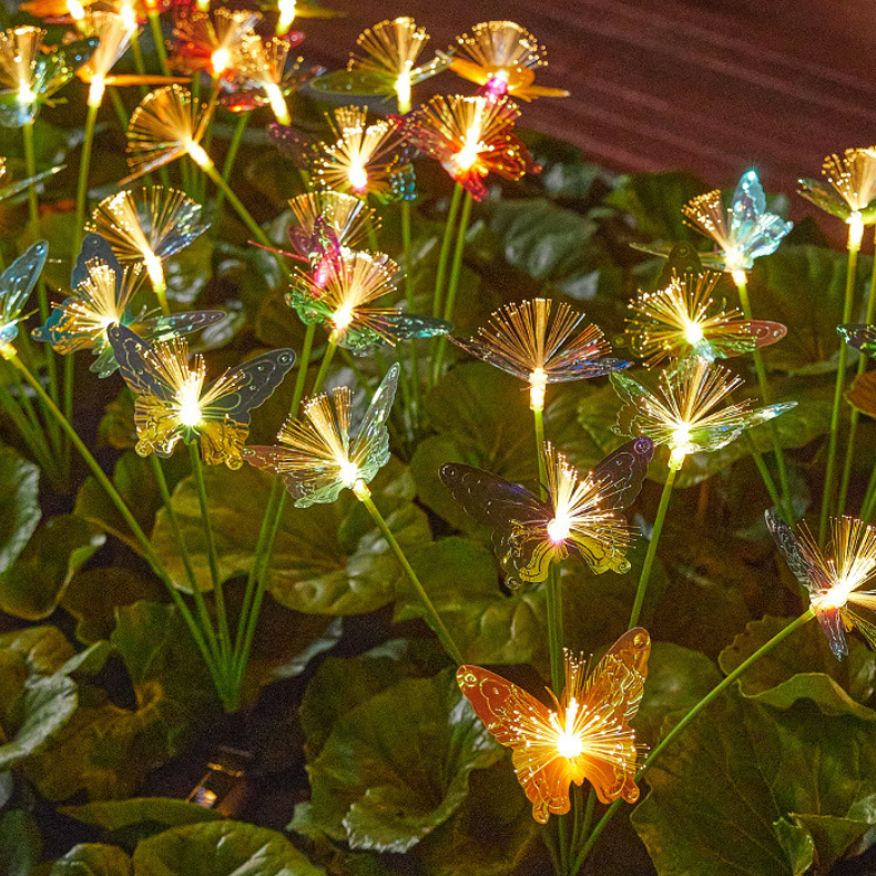 Đèn Trang Trí Năng Lượng Mặt Trời Hình Bướm, 8 Bóng LED, Chống Chọi Mọi Thời Tiết - DA3026