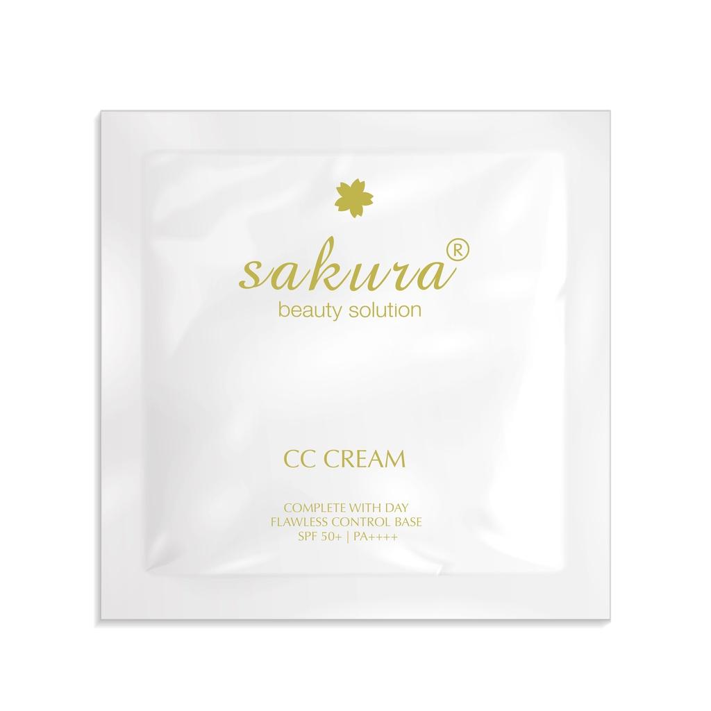 Sample kem trang điểm Sakura CC Cream Flawless Control Base SPF50+ PA++++