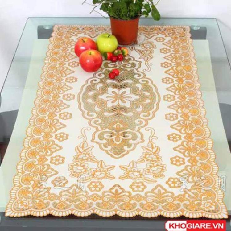 Khăn trải bàn hoa văn dập nổi sang trọng