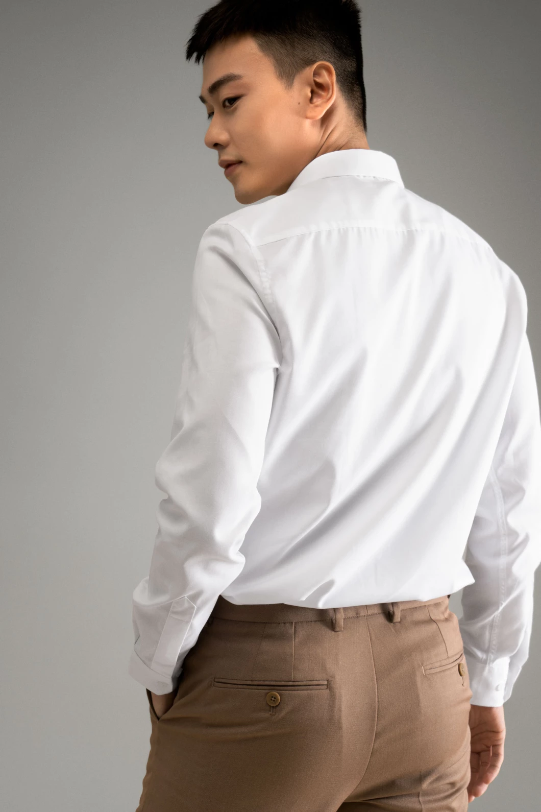 Áo sơ mi nam màu trắng tay dài ROUTINE Fitted - 10F21SHL003CR2 | LASTORE MENSWEAR