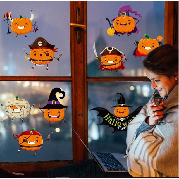 Decal trang trí tường - Lễ Hội Halloween Bí Đỏ Thần Bí