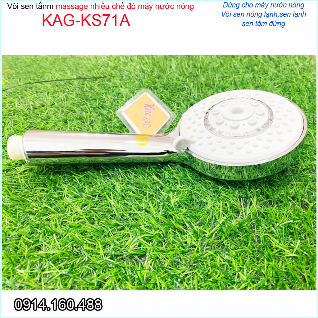 Vòi dây sen cao cấp KAG-KS71A, vòi hoa sen máy nước nóng năng lượng mặt trời nhiều chế độ tia nước mạnh sử dụng tốt
