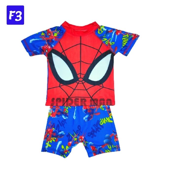 Đồ bơi bé trai hình siêu nhân nhện 10-39kg - vải thun độ co giãn - Kiến Lửa
