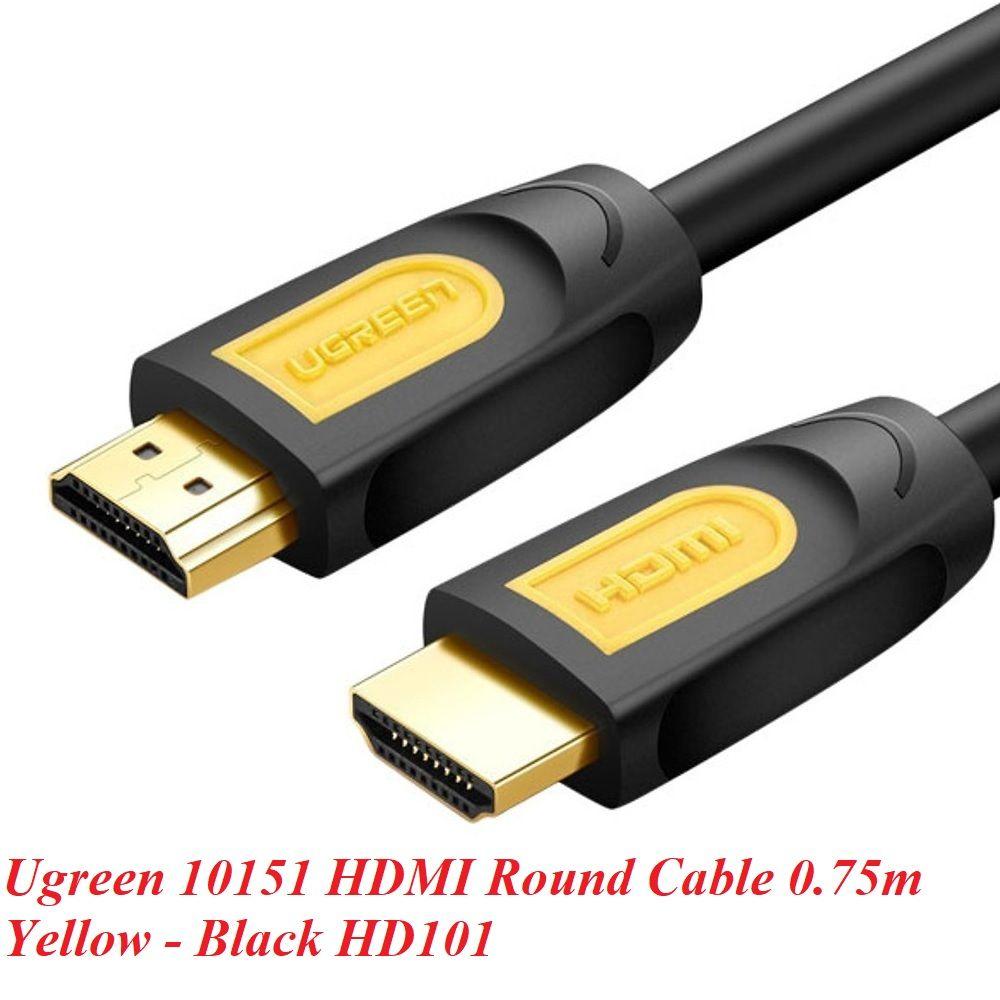 Ugreen UG10151HD101TK 0.75M đầu vàng 2k 4k 60hz Cáp tín hiệu HDMI - HÀNG CHÍNH HÃNG