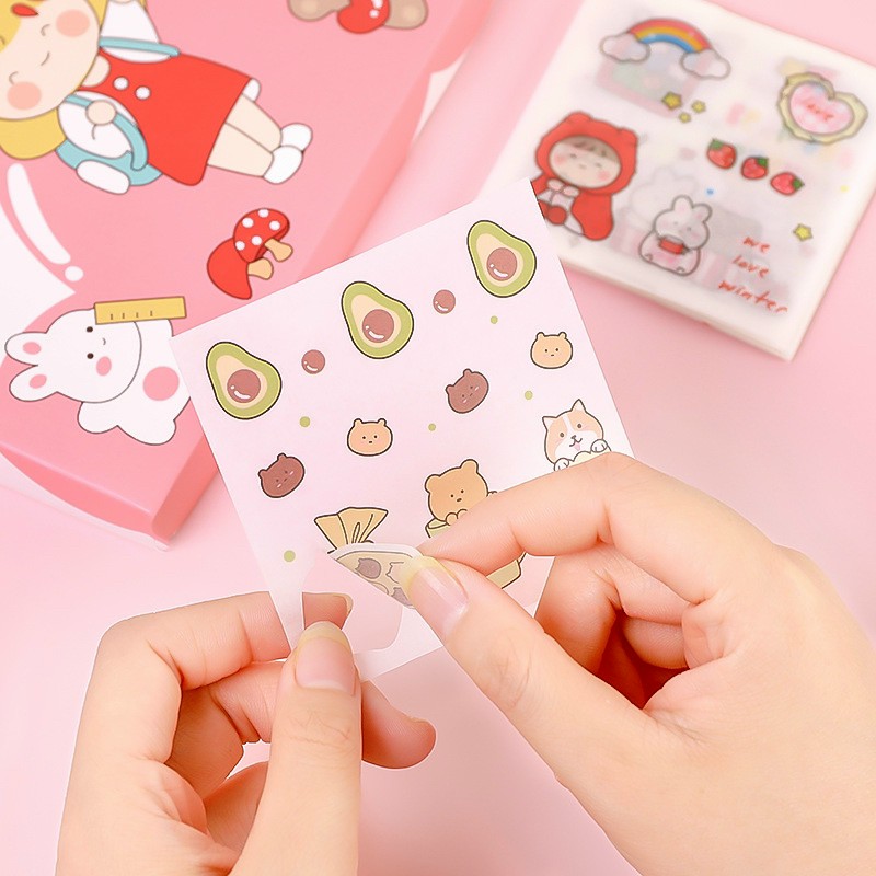 Sticker set 25 tấm hình dán trang trí sổ, album