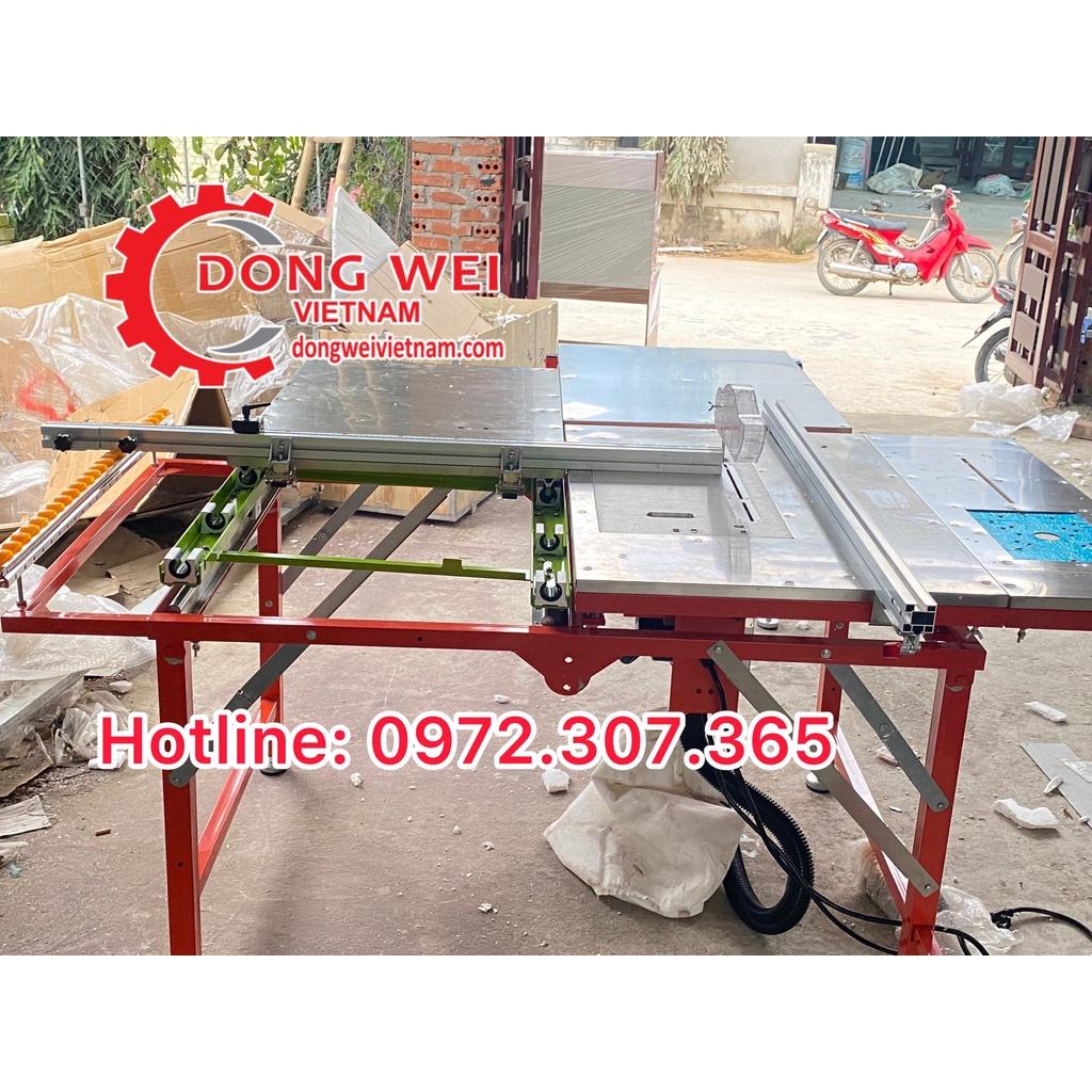 Máy cưa bàn trượt mini 2 lưỡi WJ100, gập gọn linh hoạt thuận tiện mang đi công trình