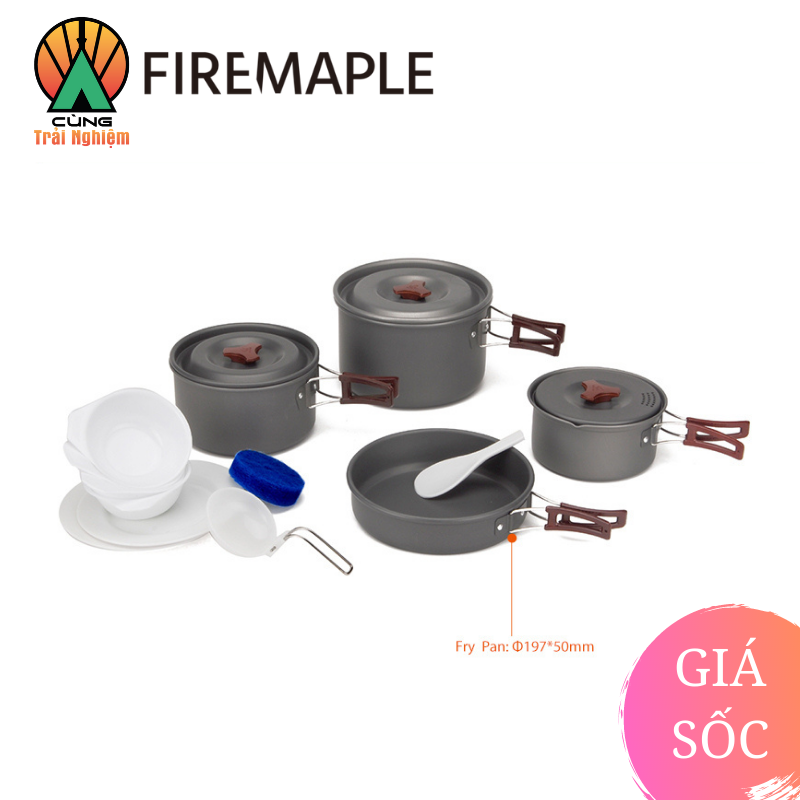 COMBO Nồi Chảo Nấu Ăn 4 Trong 1 Fire Maple FMC-206 Gọn Nhẹ Chuyên Dụng Cho Du Lịch, Dã Ngoại Cắm Trại