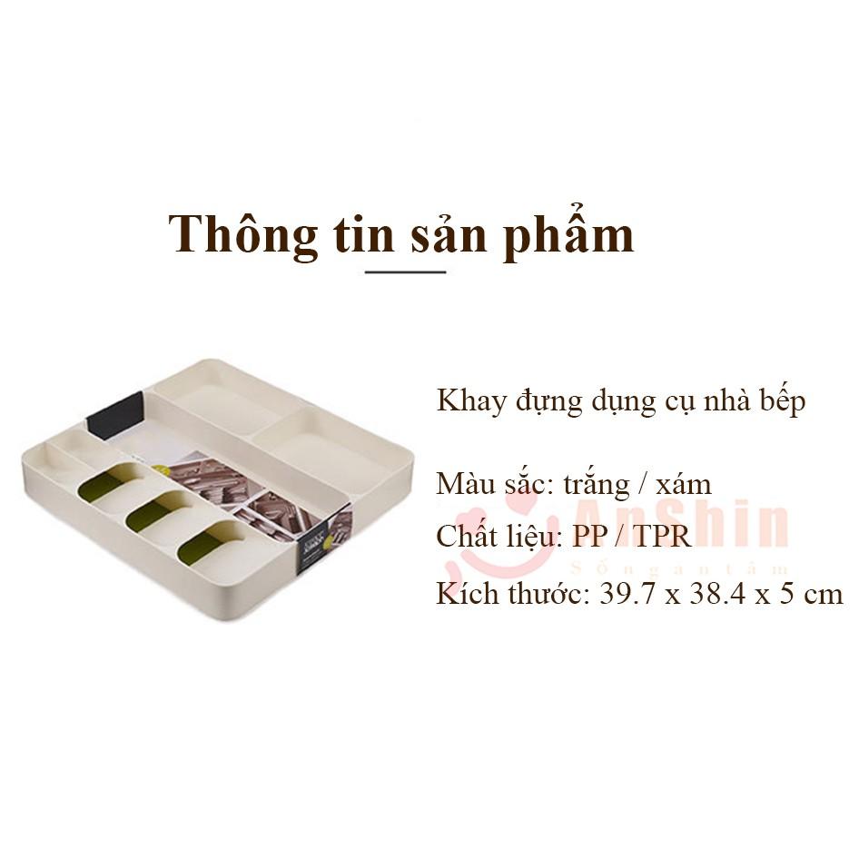 Khay để đũa thìa, dao nĩa, dụng cụ nhà bếp - giữ gọn ngăn kéo nhà bếp