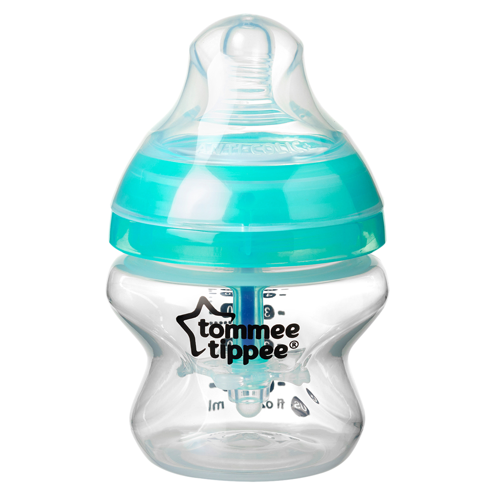 Bình sữa siêu chống đầy hơi kèm báo nhiệt Tommee Tippee Advanced Anti-Colic 150ml, núm ty đi kèm 0-3 tháng