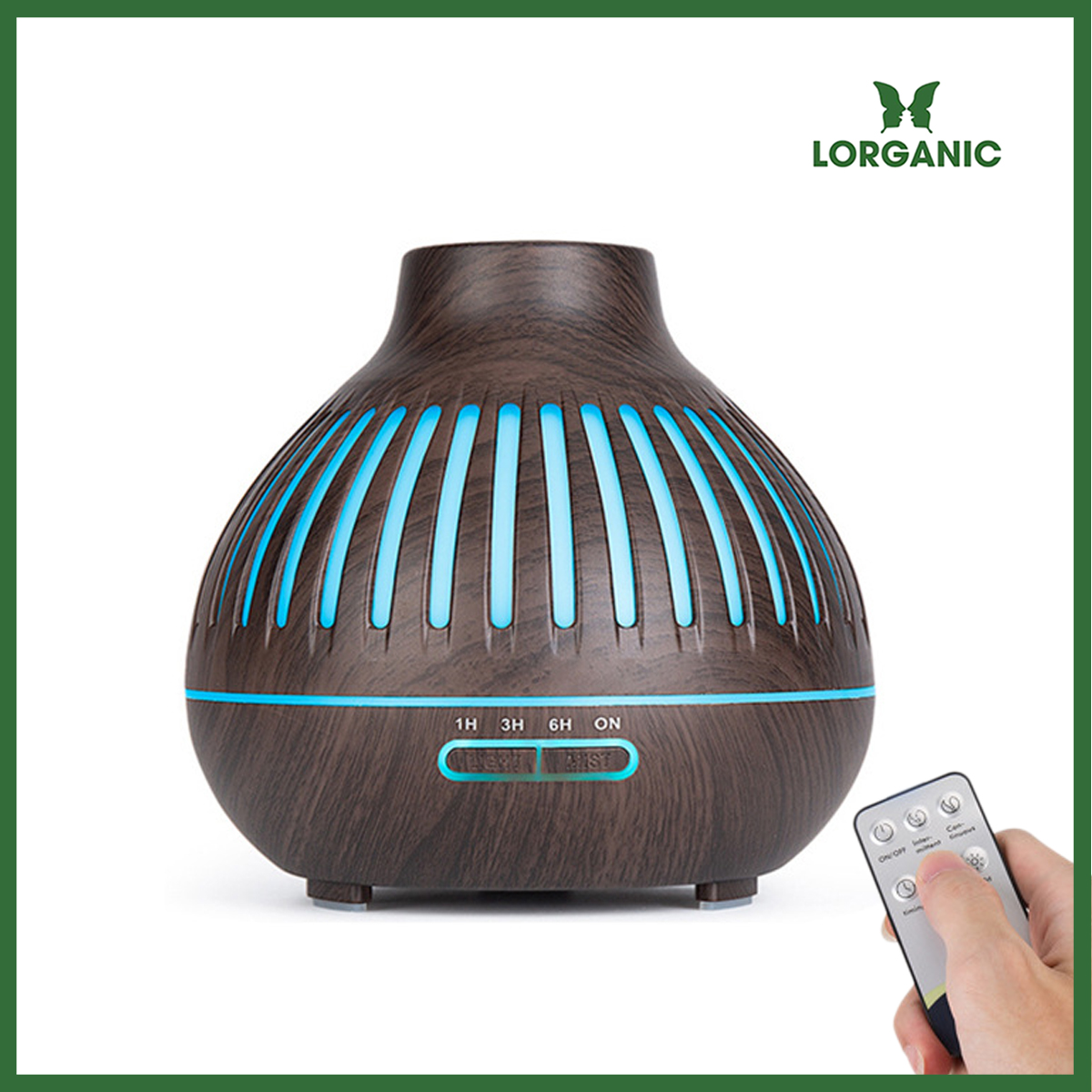 Máy khuếch tán/ máy xông tinh dầu Lorganic hình Núi Lửa Sọc - Lưới FX2078/ Công nghệ hiện đại