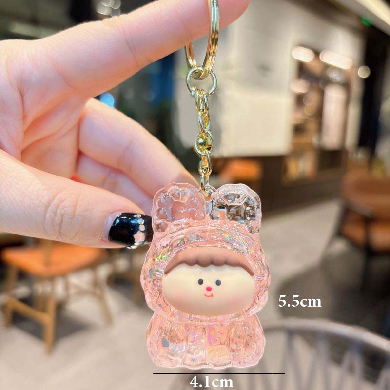 Móc khóa Charm nước Mèo thần tài Thỏ Bé Moi Đồ Chơi Dạ Quang Phát Sáng Đáng Yêu