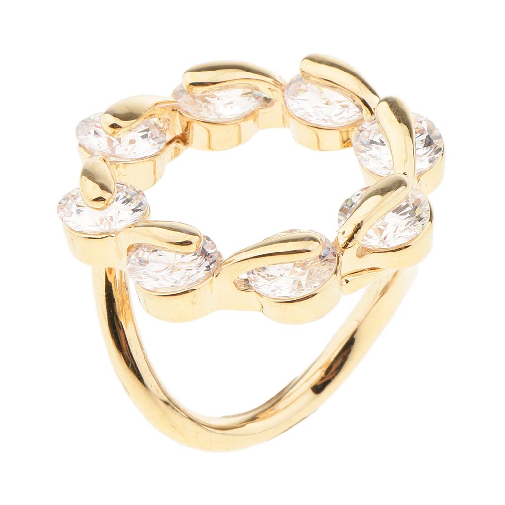 Zircon Crystal Ring Fashion Lady Silk Chiffon Scarf Clip Ring