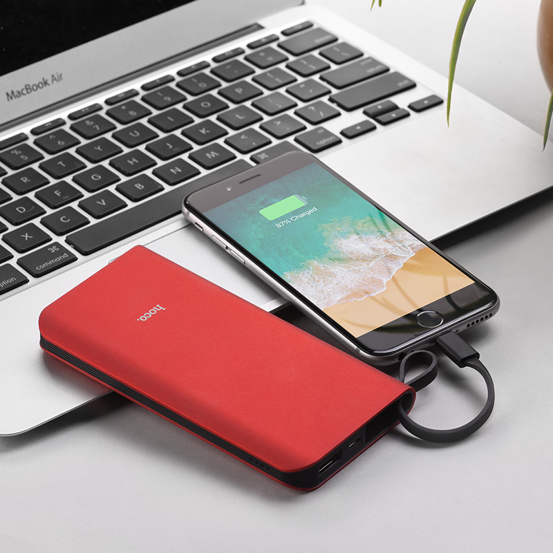 Pin Sạc Dự  Phòng Hoco J25 New Power 10000mAh với cáp sạc tích hợp - Hàng Chính Hãng