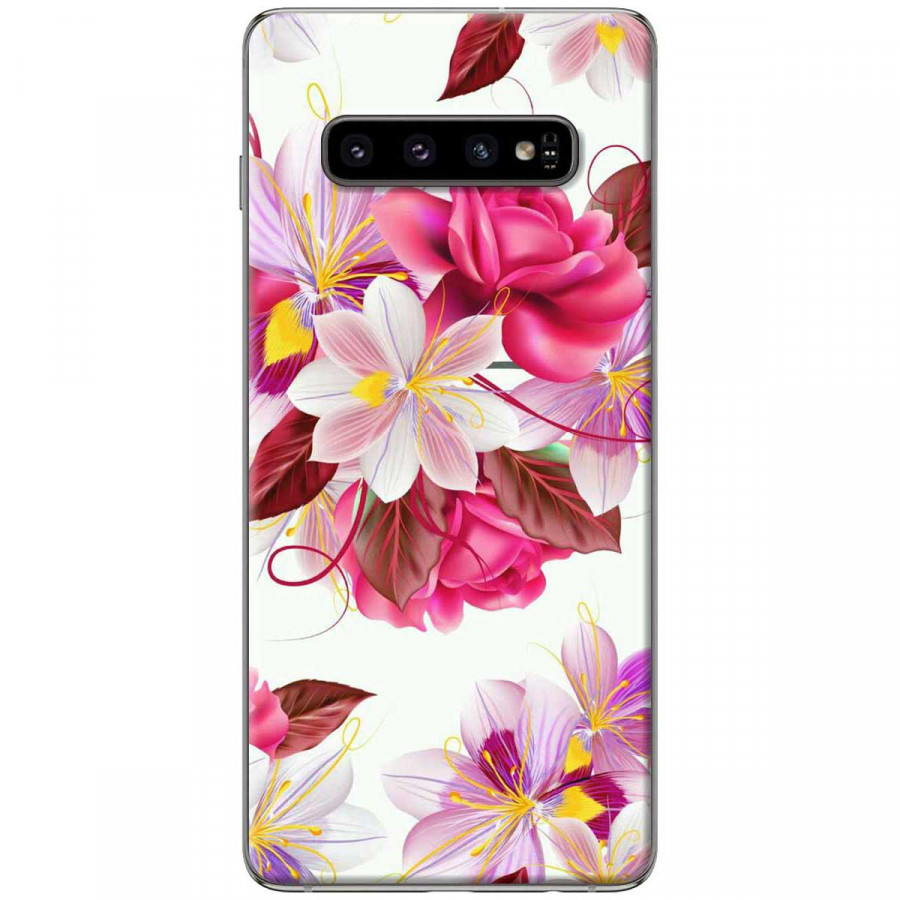 Ốp lưng dành cho Samsung S10 Plus Hoa hồng trắng