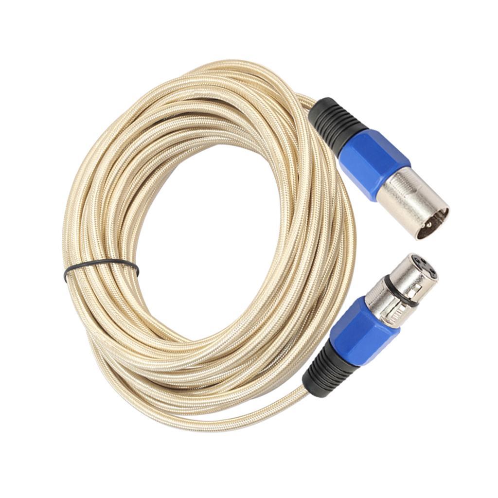 Stereo XLR Male to Female Microphone Mic Cable for Guitar Amplifier