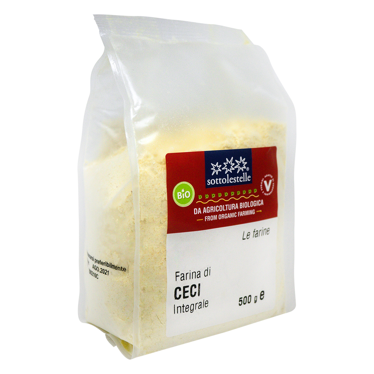 Bột đậu gà nguyên cám hữu cơ Sottolestelle 500g Organic Chickpea Flour