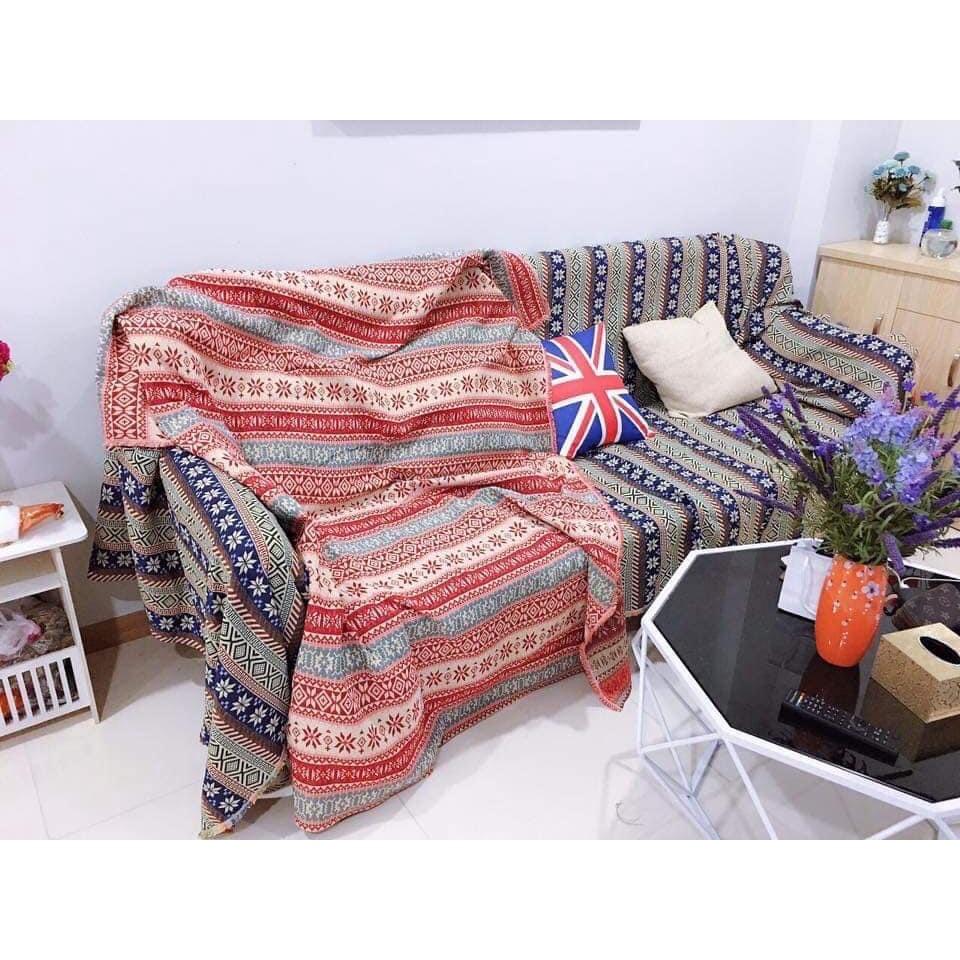 (Thảm Thổ Cẩm TRANG TRÍ SOFA / KHĂN TRẢI BÀN ĐA NĂNG Kích Thước 200 × 150 cm SBK145