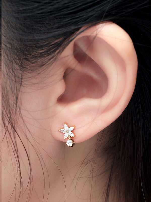 Hoa tai vàng tây đính đá JE1003 Jyme Jewelry