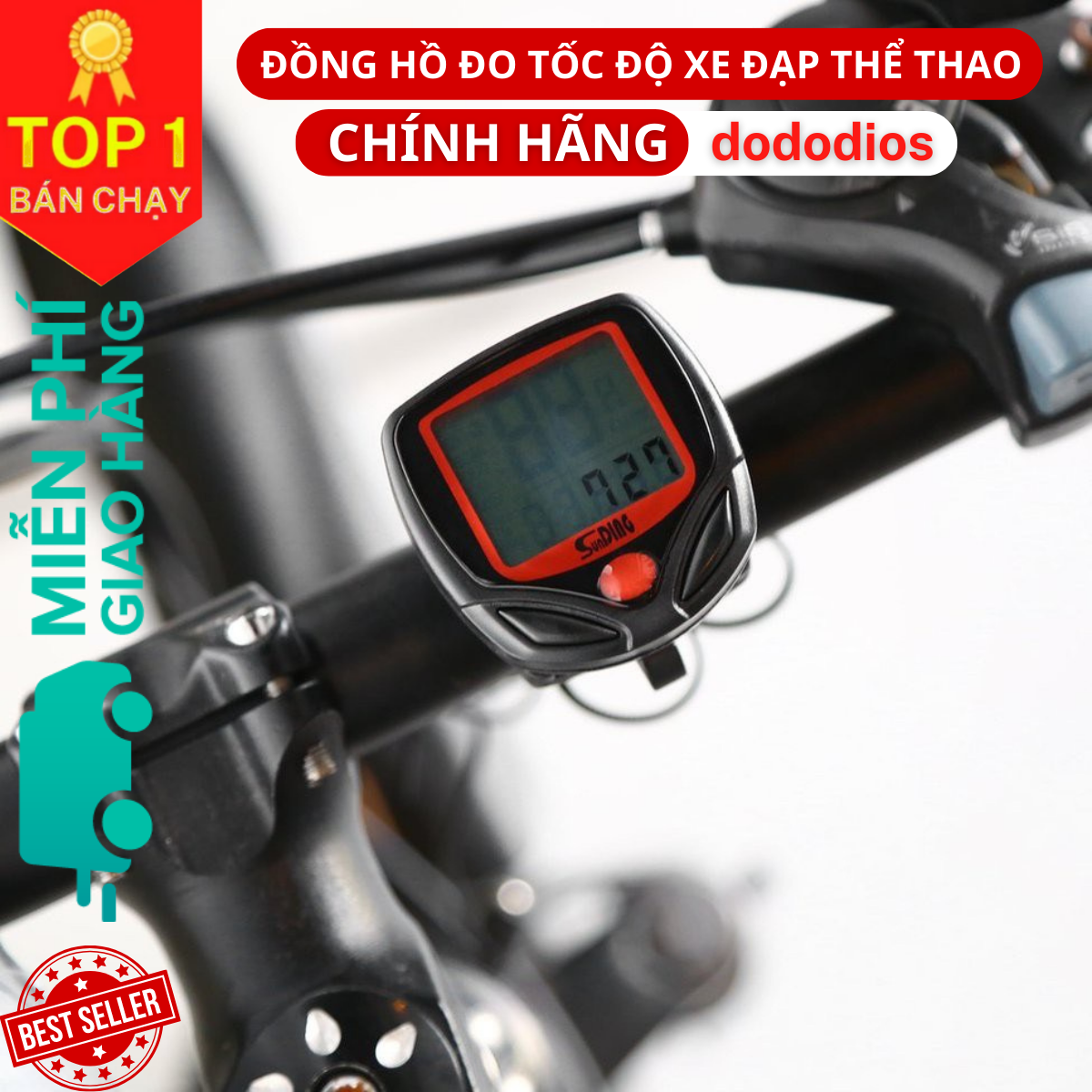 Đồng Hồ Đo Tốc Độ Xe Đạp Có Dây - Đồng hồ đo tốc độ chính xác cho xe đạp thể thao chống nước tuyệt đối - Mã 01 - Hàng Chính hãng dododios