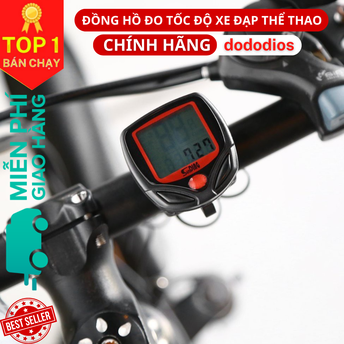 Đồng Hồ Đo Tốc Độ Xe Đạp Có Dây (Tiếng Anh) - Đồng hồ đo tốc độ chính xác cho xe đạp thể thao chống nước tuyệt đối - Mã 01 - Hàng Chính hãng dododios