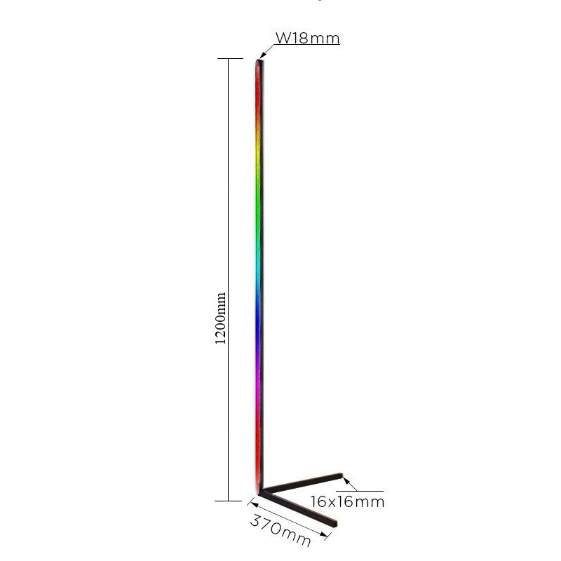 Đèn Góc Tường Corner Light RGB Led Dài 1.2M - Cảm biến nháy theo nhạc cực đẹp - Kèm remote 44 nút (20 màu, nhiều chế độ nháy đèn) - Trang Trí Phòng Khách, Phòng Ngủ, Phòng Game