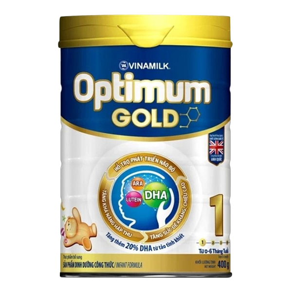 Sữa Bột Vinamilk Optimum Gold 1 Dành Cho Bé Từ 0-6 Tháng Tuổi - Hộp Thiếc 400g