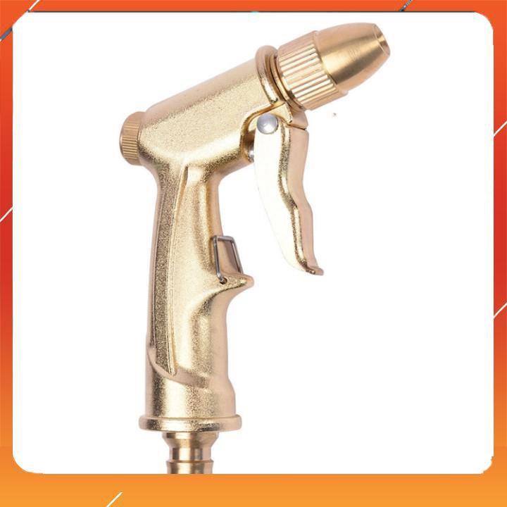 Vòi Xịt️Evoucher Bộ dây vòi xịt nước rửa xe, tưới cây , tăng áp 3 lần, loại 20m 206701-1 đầu đồng,cút,+ đai