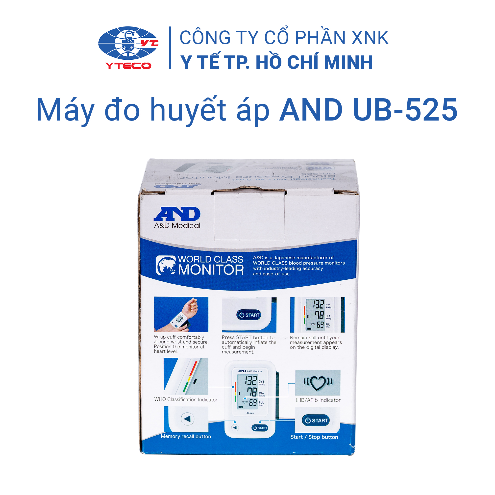 Máy đo huyết áp cổ tay AND UB-525