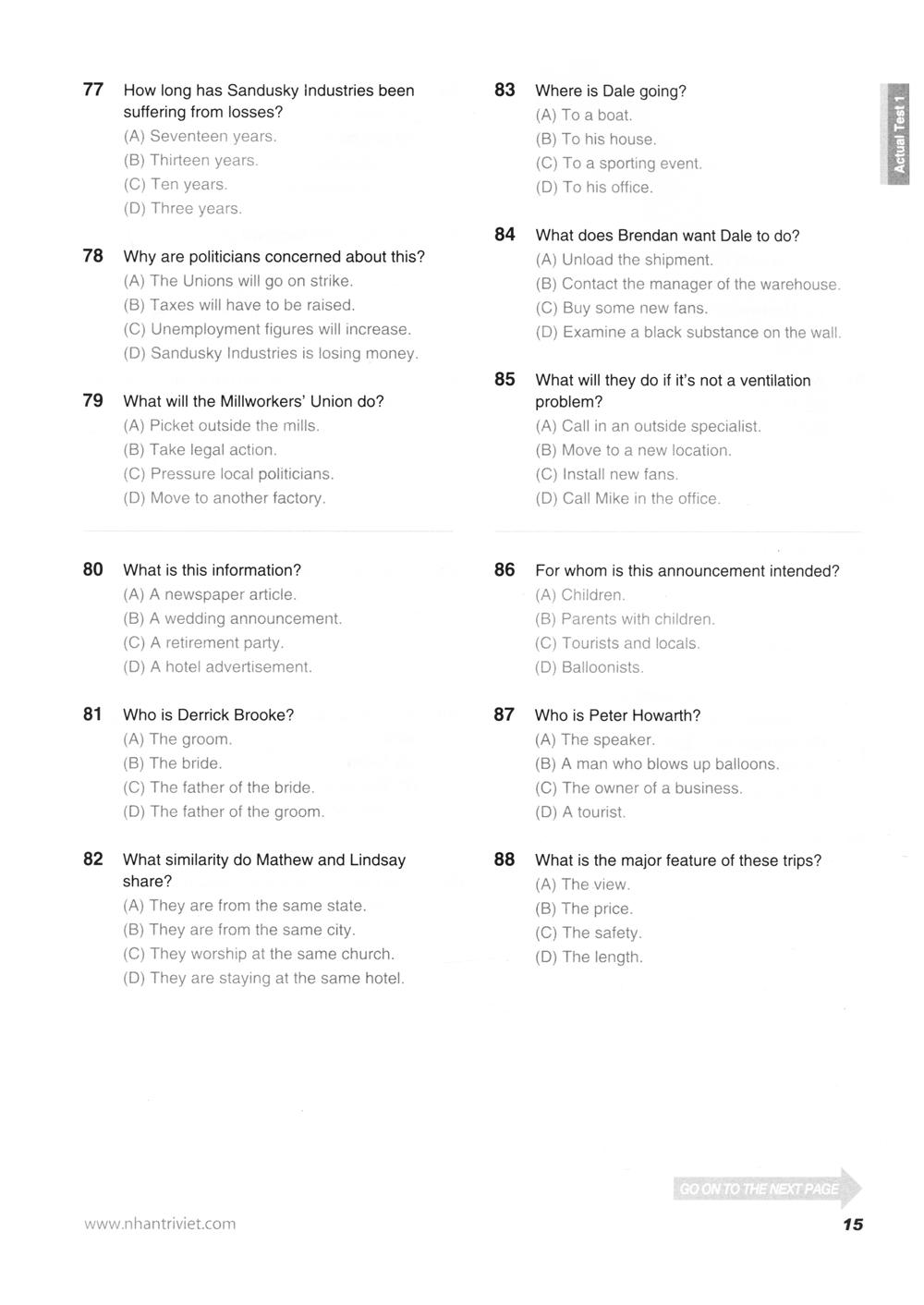 New TOEIC Actual Test Part 3,4 (Kèm CD)