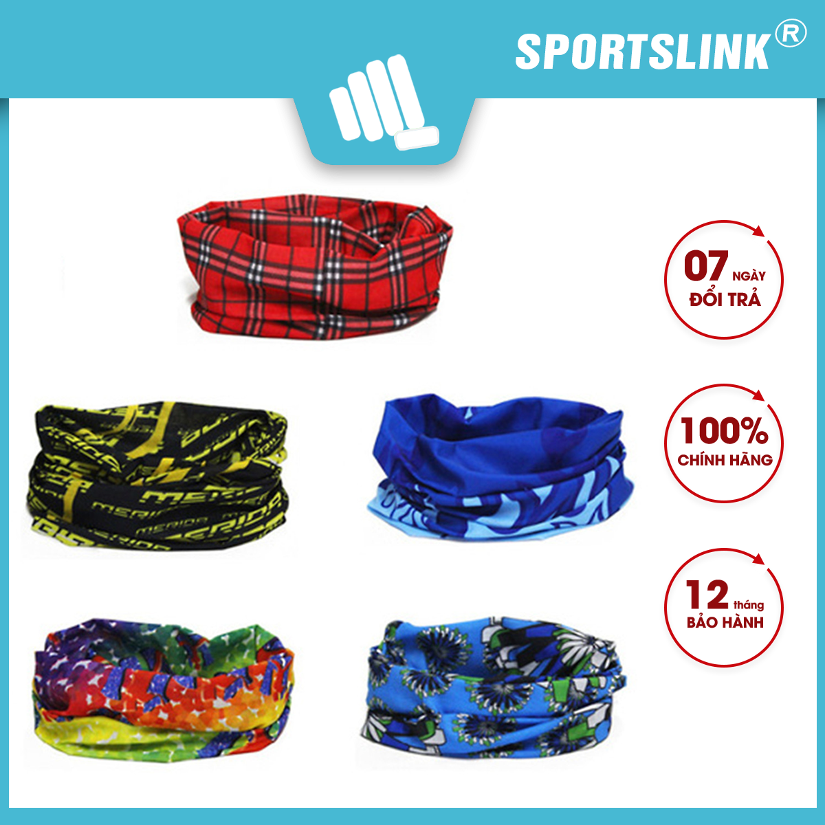 Combo 5 Khăn Đa Năng Sportslink Đi Phượt Sành Điệu